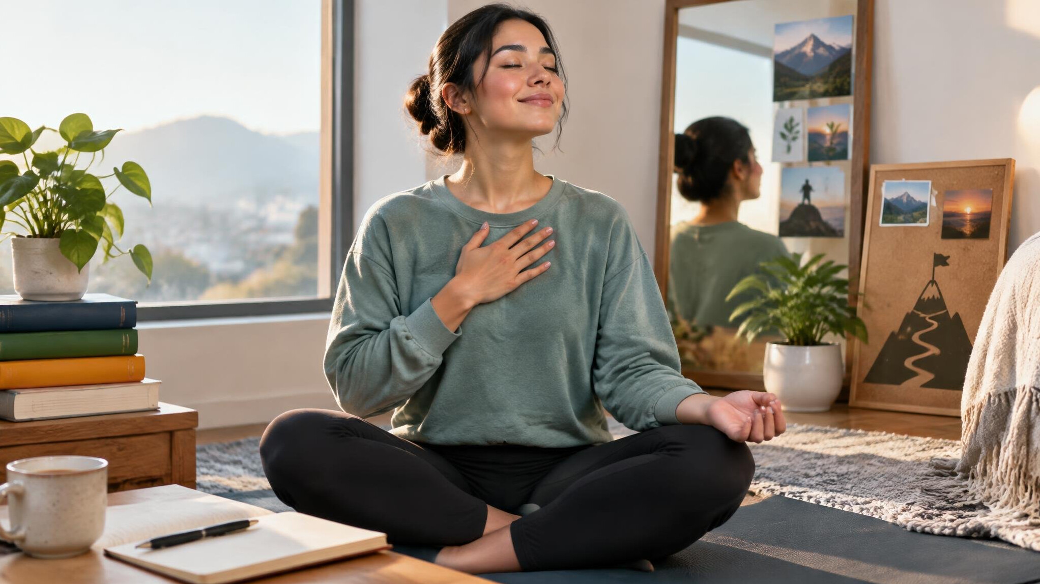person practicing resilience
